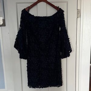 Ralph Lauren Navy Floral Long Sleeve Dress